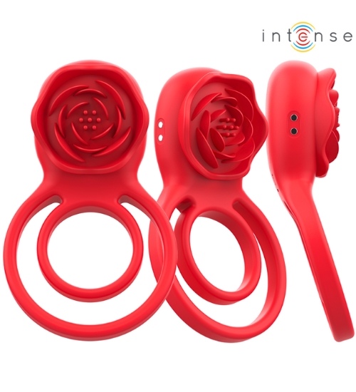 Vibrační růže na kroužku s dálkovým ovládáním