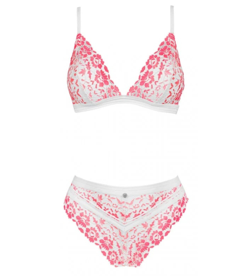 Obsessive- růžová krajková souprava