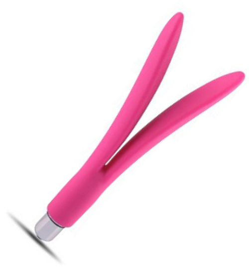 Silikonový růžový masér