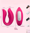 Přenosný růžový vibrátor ovládaný aplikací