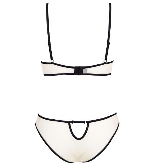 Béžové body s vyšívanými květinami