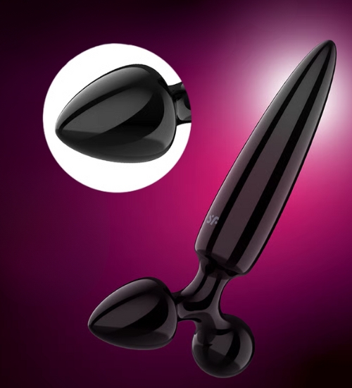 Černé trojité dildo Crystal