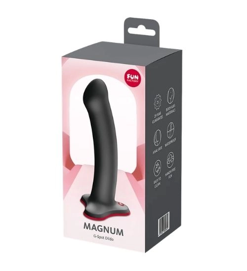 Silikonové černé dildo s červenou přísavkou