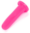 Růžové silikonové dildo s plochou základnou 