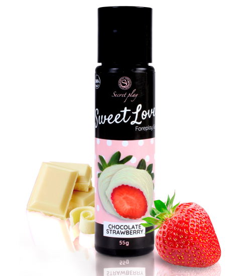 Gel s příchutí - jahoda a bílá čokoláda 