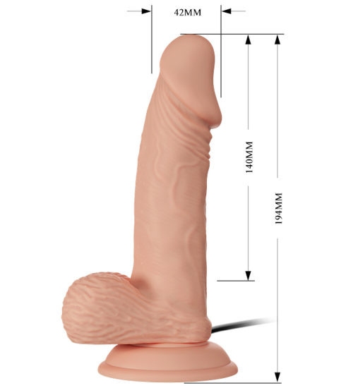 Realistické dildo s přísavkou a varlaty