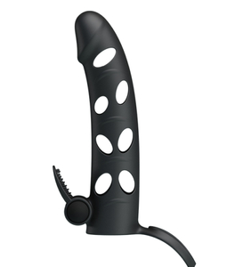 Silikonová čepička na penis s vibracemi