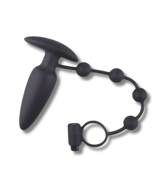 Vibrační anální kolík s kroužkem