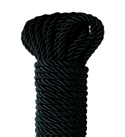 Černé hedvábné lano shibari 10m