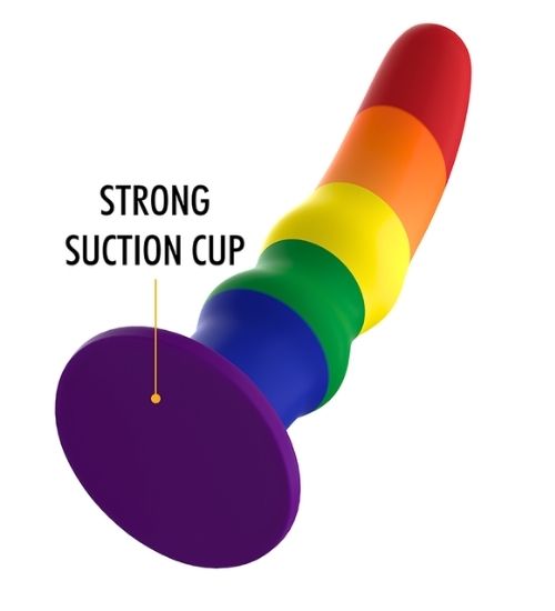 Duhové silikonové dildo Mythology