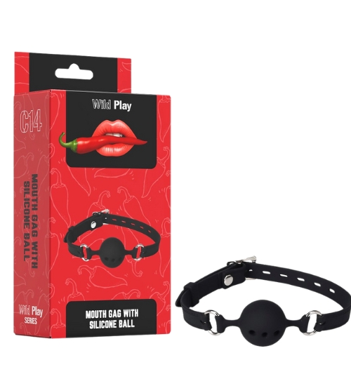 Bondážní roubík se silikonovou kuličkou