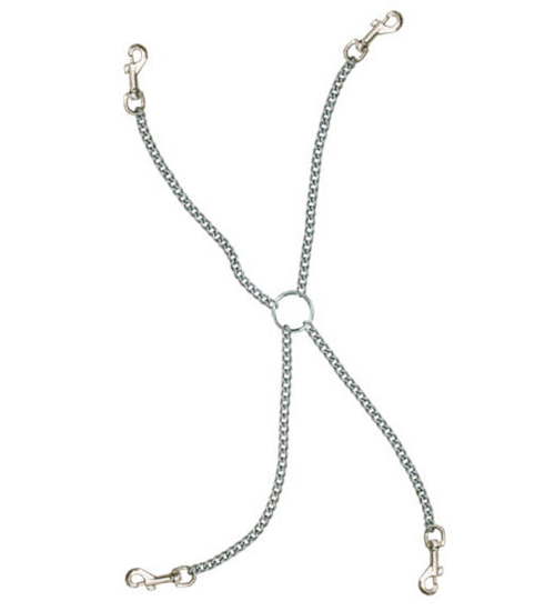 Řetízek s karabinami na kroužku