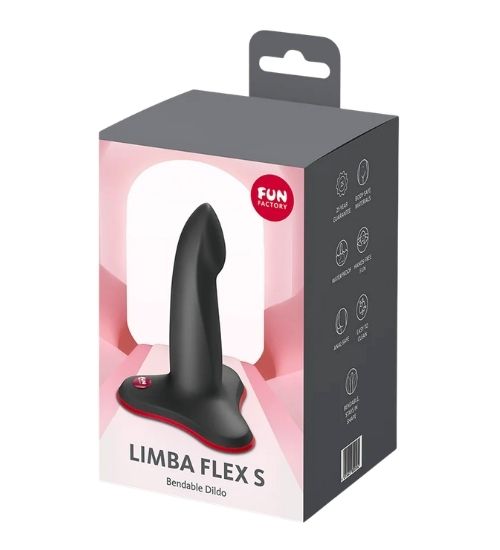 Flexibilní černé dildo s tvarovatelným tělem velikost S
