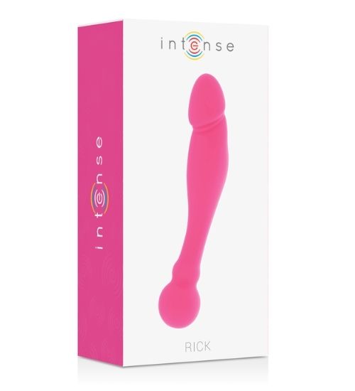 Oboustranné růžové silikonové dildo
