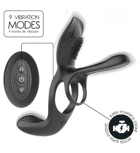 Vibrační erekční kroužek s trojitou stimulací a dálkovým ovládáním