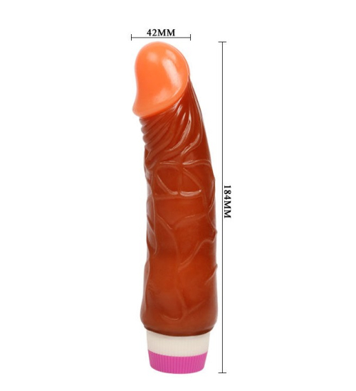 Realistický hnědý vibrátor