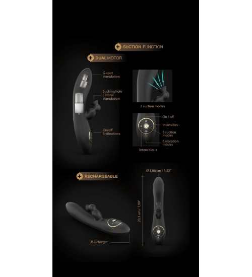 Sací vibrátor se zajíčkem - Dorcel