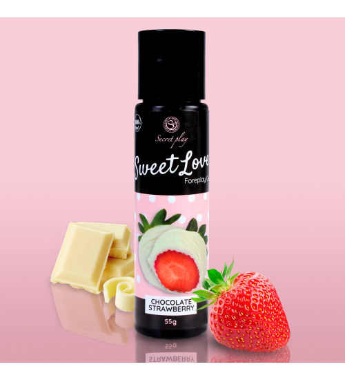 Gel s příchutí - jahoda a bílá čokoláda