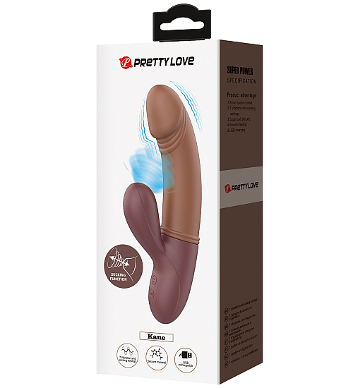 Hnědý vibrátor pro bod G a klitoris