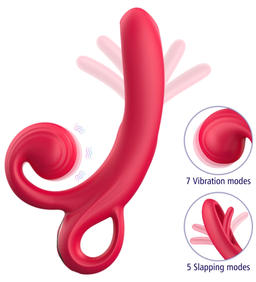 Vibrátor se stimulací jazyka a klitorisu