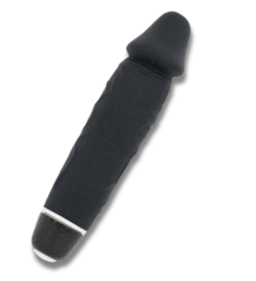 Černý malý vibrátor vyrobený ze silikonu
