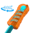 Oranžový masturbátor s kuličkou 360