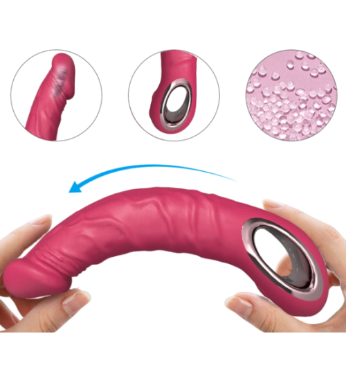 Realistický růžový vibrátor - 10 vibračních režimů