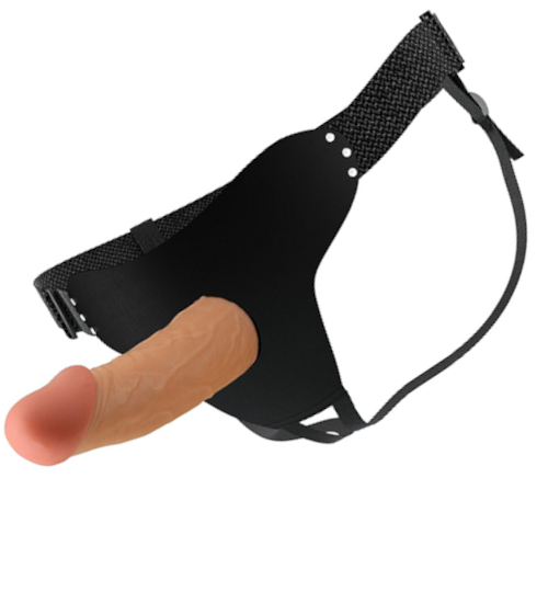 Pánský strap-on z měkkého materiálu