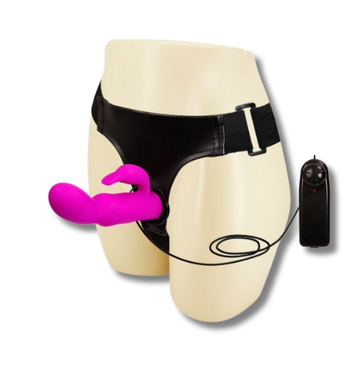 Strap-on králíček se stimulátorem