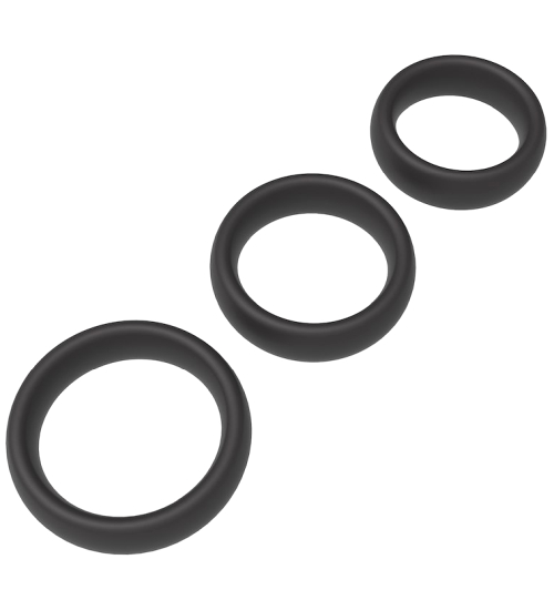 Sada 3 širokých erekčních kroužků 