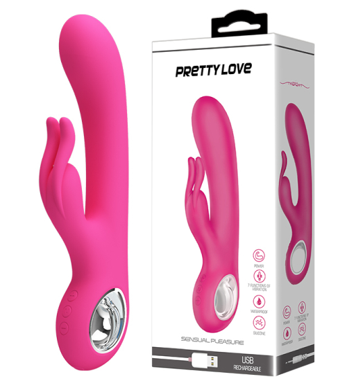 Růžový zajíček s rukojetí