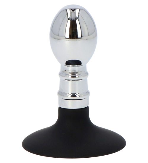 Stříbrný anální kolík s přísavkou