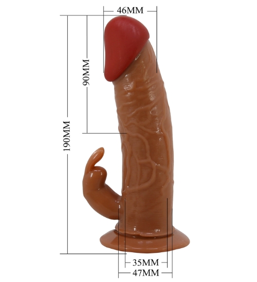 Vibrační strap-on s králíčkem