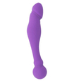 Flexibilní fialové oboustranné dildo