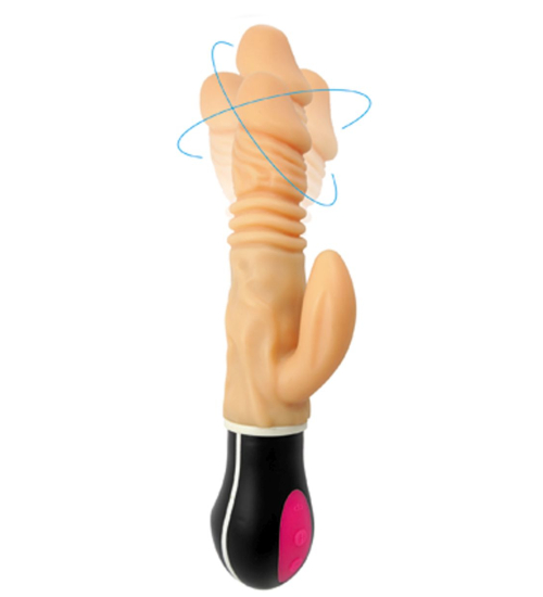 Realistický USB vibrátor s posuvným pohybem