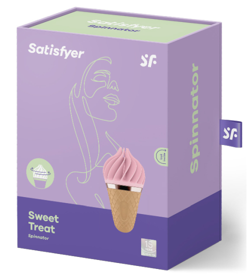 Rotační masážní přístroj na klitoris ve tvaru zmrzliny