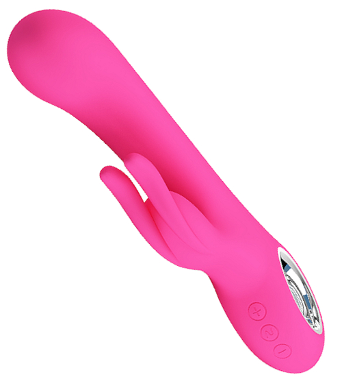 Růžový zajíček s rukojetí