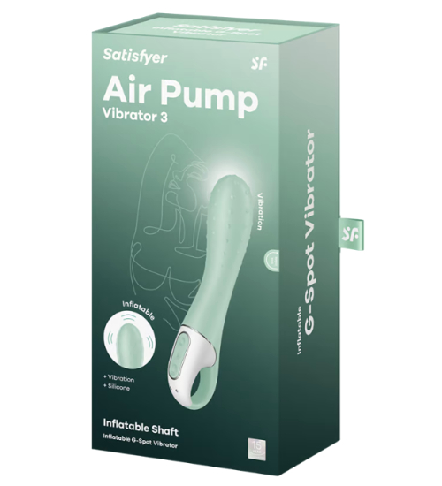 Nafukovací mátový vibrátor Air Pump 3