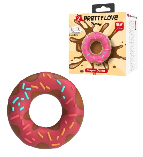 Vtipný silikonový erekční kroužek ve tvaru donutu