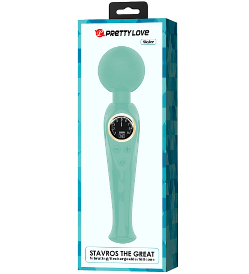 Zelená hůlka s hodinovým displejem