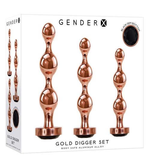 Sada kovových análních kolíků