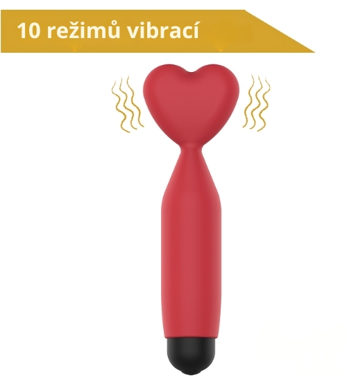 Mini masážní přístroj na klitoris - vibrační srdce