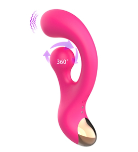 Růžový vibrátor s rotující kuličkou 360