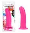 Růžové silikonové dildo s plochou základnou 