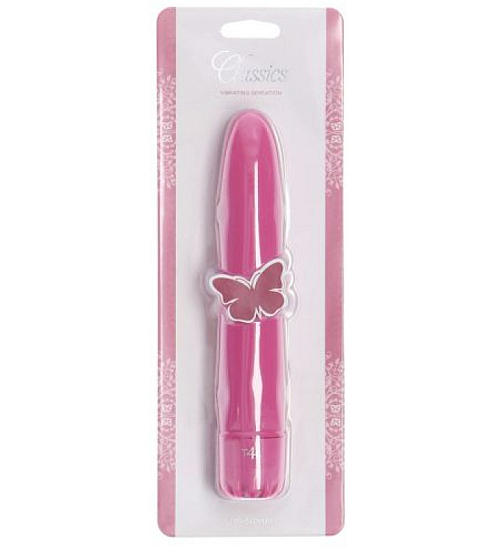 Fialový klasický vibrátor - vodotěsný