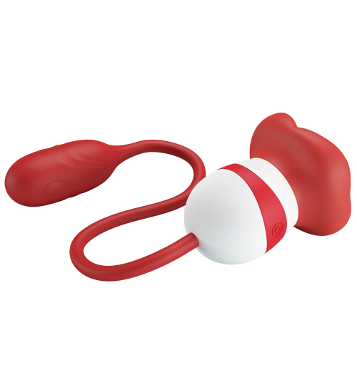 Stimulátor 2 v 1 s jazykem a kuličkou pro potěšení