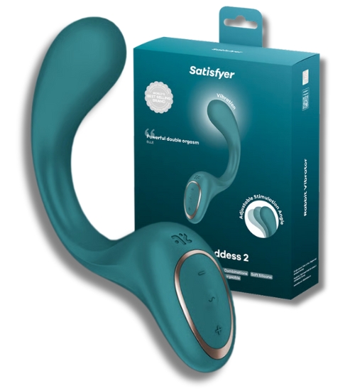 Modrý vibrátor s duální stimulací